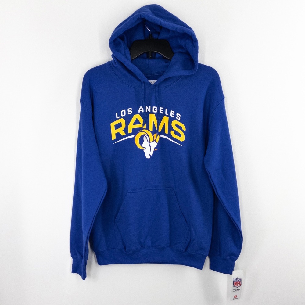 Los Angeles Rams Hoodie NFL Team Apparel Pullover Fleece Blue NWT Men's Small